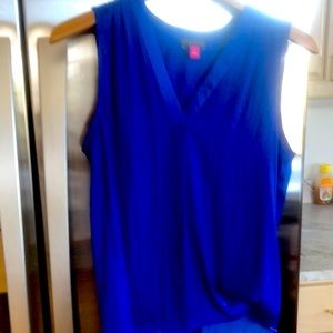 Bright blue Vince Camuto Silk Top